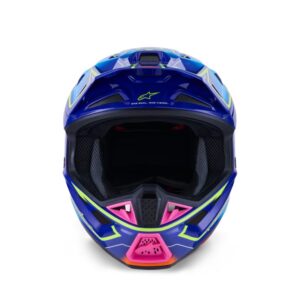 CASCO ALPINESTAR S-M7 CAST BLUE PINK YELLOW FLUO GLOSSY