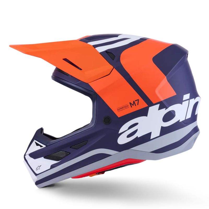 CASCO ALPINESTAR S-M7 CORE ORANGE BLUE MATT
