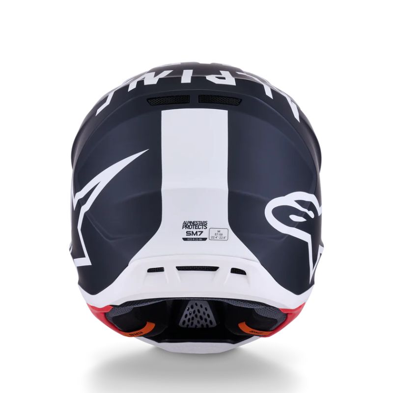 CASCO ALPINESTAR S-M7 DASHER BLACK WHITE MATT