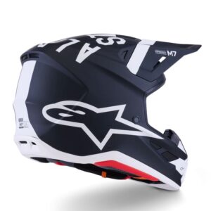 CASCO ALPINESTAR S-M7 DASHER BLACK WHITE MATT