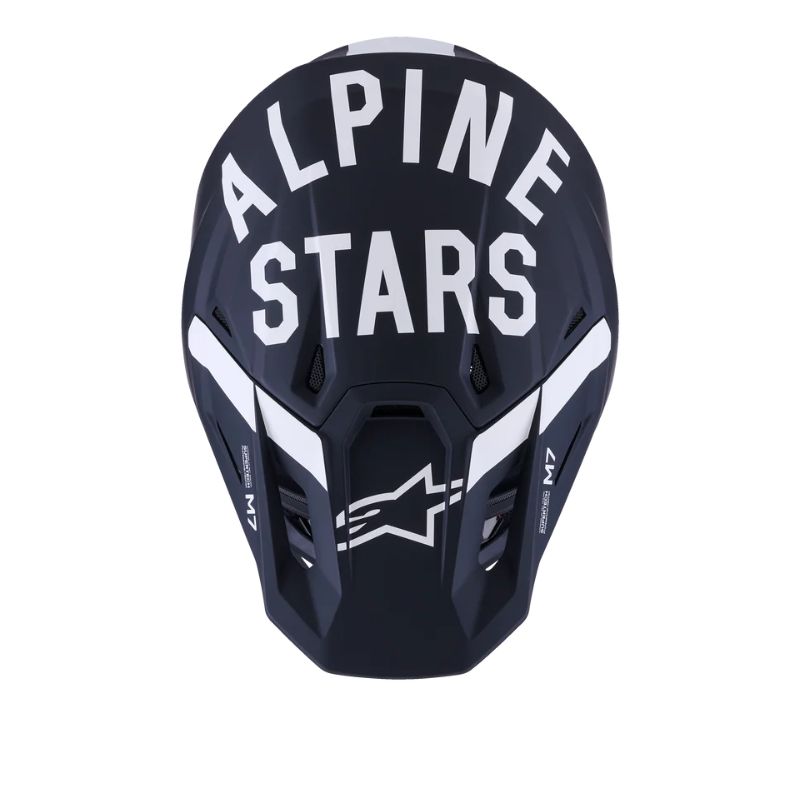 CASCO ALPINESTAR S-M7 DASHER BLACK WHITE MATT