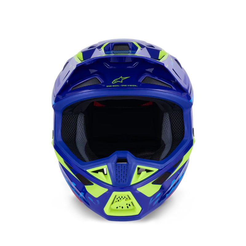 CASCO ALPINESTAR S-M7 DEED BLUE YELLOW FLUO GLOSS