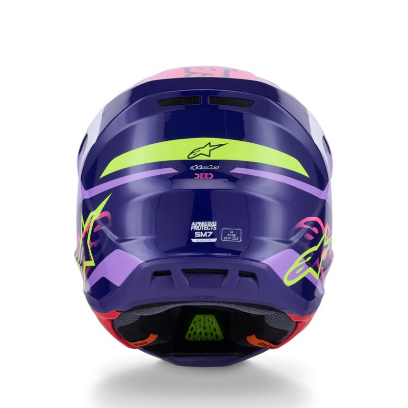 CASCO ALPINESTAR S-M7 DEED PURPLE PINK GLOSSY