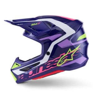 CASCO ALPINESTAR S-M7 DEED PURPLE PINK GLOSSY