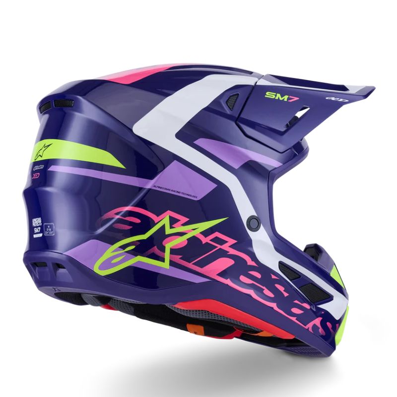 CASCO ALPINESTAR S-M7 DEED PURPLE PINK GLOSSY