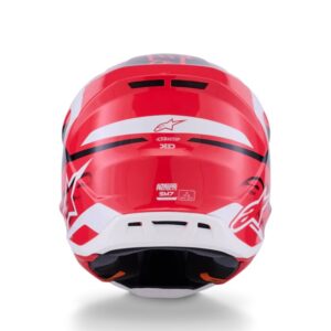 CASCO ALPINESTAR S-M7 DEED RED BLACK WHITE GLOSSY
