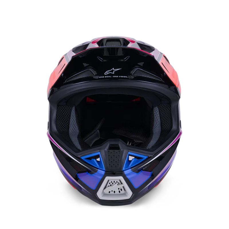 CASCO ALPINESTAR S-M7 FUSE BLUE PURPLE PINK GLOSS