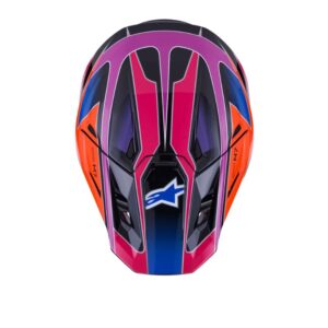 CASCO ALPINESTAR S-M7 FUSE BLUE PURPLE PINK GLOSS