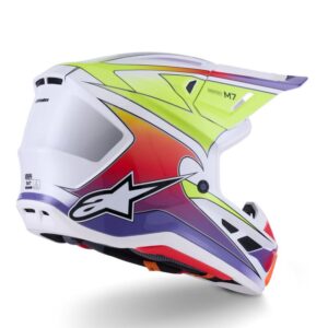 CASCO ALPINESTAR S-M7 FUSE WH YELLOW FLUO PURPLE GLOSSY