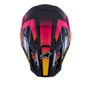 CASCO ALPINESTAR S-M7 RISE BLACK YELLOW PINK GLOSSY