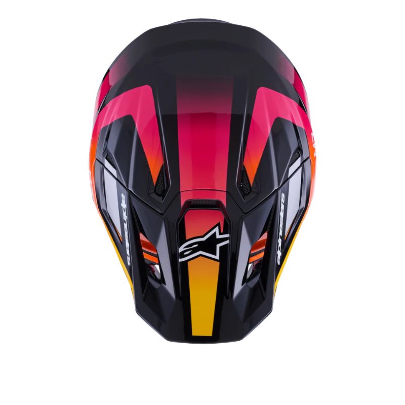 CASCO ALPINESTAR S-M7 RISE BLACK YELLOW PINK GLOSSY