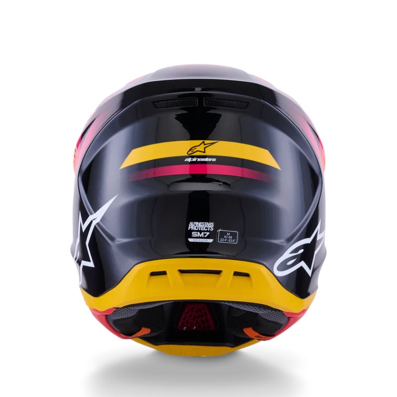 CASCO ALPINESTAR S-M7 RISE BLACK YELLOW PINK GLOSSY