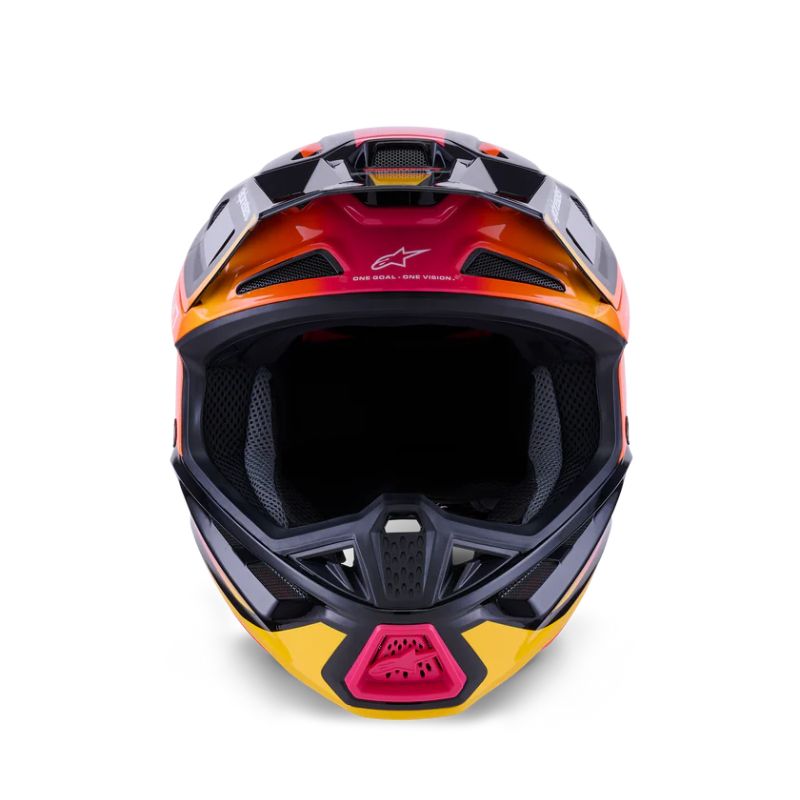 CASCO ALPINESTAR S-M7 RISE BLACK YELLOW PINK GLOSSY