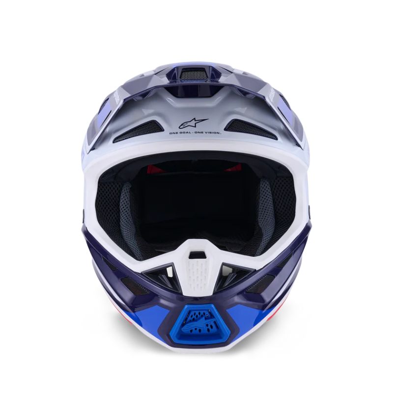 CASCO ALPINESTAR S-M7 RISE BLUE WHITE GLOSSY