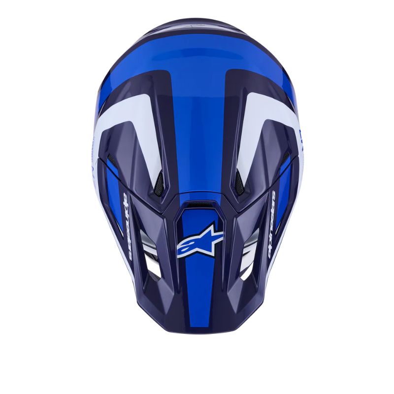CASCO ALPINESTAR S-M7 RISE BLUE WHITE GLOSSY