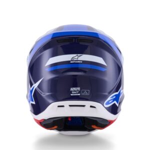 CASCO ALPINESTAR S-M7 RISE BLUE WHITE GLOSSY