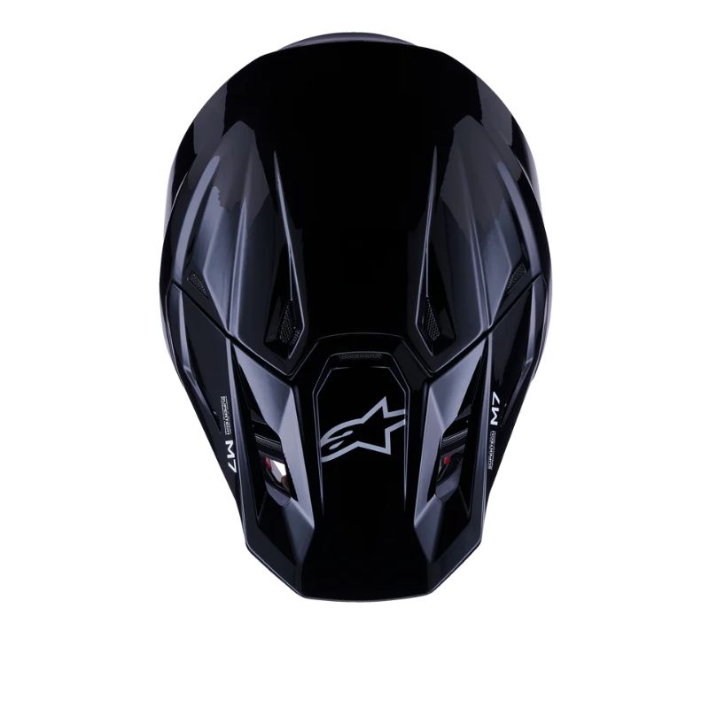 CASCO ALPINESTAR S-M7 SOLID BLACK GLOSSY