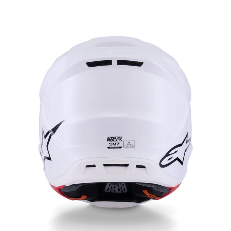 CASCO ALPINESTAR S-M7 SOLID WHITE GLOSSY