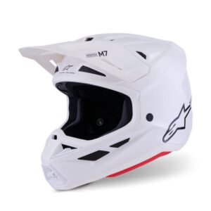 CASCO ALPINESTAR S-M7 SOLID WHITE GLOSSY