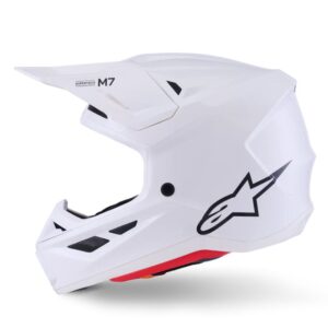 CASCO ALPINESTAR S-M7 SOLID WHITE GLOSSY