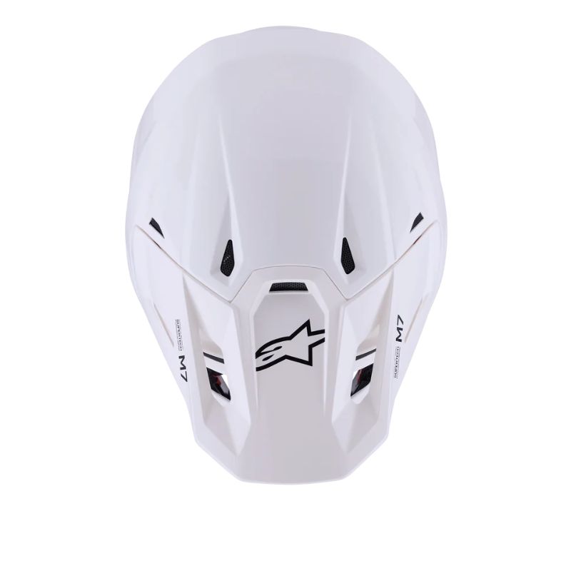 CASCO ALPINESTAR S-M7 SOLID WHITE GLOSSY