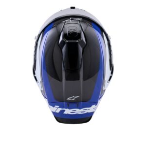 CASCO ALPINESTAR SUPERTECH  R10 ARIUS BLACK WHITE BLUE GLOSSY