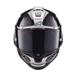 CASCO ALPINESTAR SUPERTECH R10 ELEMENT BLACK CARBON SILVER BLACK GLOSSY