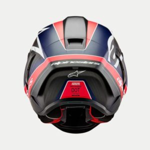 CASCO ALPINESTAR SUPERTECH R10 TEAM BLACK CARBON RED FLUO BLUE MATE
