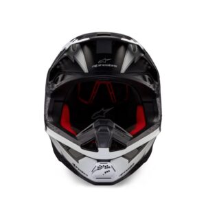 CASCO ALPINESTAR SUPERTECH S-M10 AMPRESS BLACK WHITE MATT