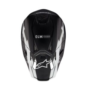 CASCO ALPINESTAR SUPERTECH S-M10 AMPRESS BLACK WHITE MATT