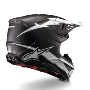 CASCO ALPINESTAR SUPERTECH S-M10 AMPRESS BLACK WHITE MATT