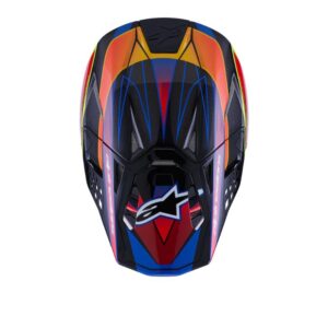 CASCO ALPINESTAR SUPERTECH S-M10 ERA BLUE RED YELLOW FLUO GLOSSY