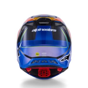 CASCO ALPINESTAR SUPERTECH S-M10 ERA BLUE RED YELLOW FLUO GLOSSY