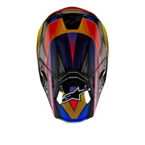CASCO ALPINESTAR SUPERTECH S-M10 ERA GOLD YELLOW RIO RED GLOSSY