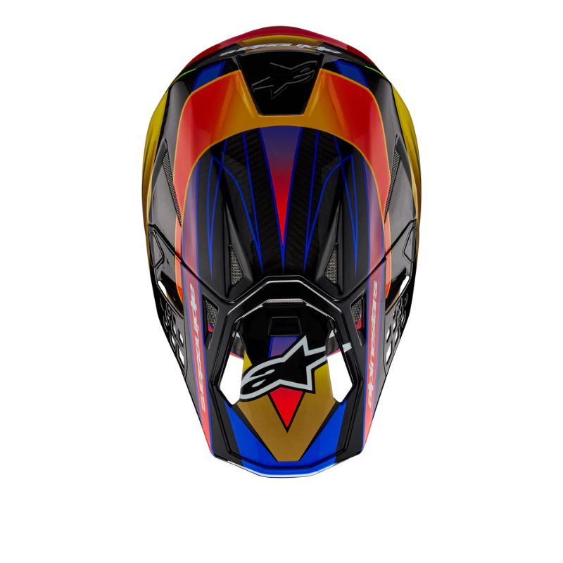 CASCO ALPINESTAR SUPERTECH S-M10 ERA GOLD YELLOW RIO RED GLOSSY