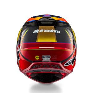 CASCO ALPINESTAR SUPERTECH S-M10 ERA GOLD YELLOW RIO RED GLOSSY