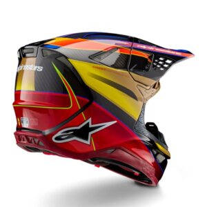 CASCO ALPINESTAR SUPERTECH S-M10 ERA GOLD YELLOW RIO RED GLOSSY