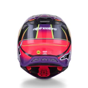 CASCO ALPINESTAR SUPERTECH S-M10 ERA PINK VIOLET YELLOW FLUO GLOSSY