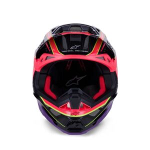 CASCO ALPINESTAR SUPERTECH S-M10 ERA PINK VIOLET YELLOW FLUO GLOSSY