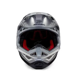 CASCO ALPINESTAR SUPERTECH S-M10 FLOOD SILVER BLACK ORANGE FLUO M&G
