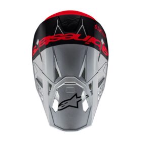 CASCO ALPINESTAR SUPERTECH S-M10 FLOOD SILVER BLACK ORANGE FLUO M&G