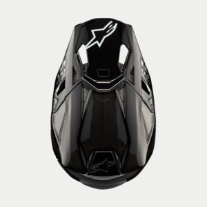 CASCO ALPINESTAR SUPERTECH S-M10 SOLID BLACK GLOSSY CARBON