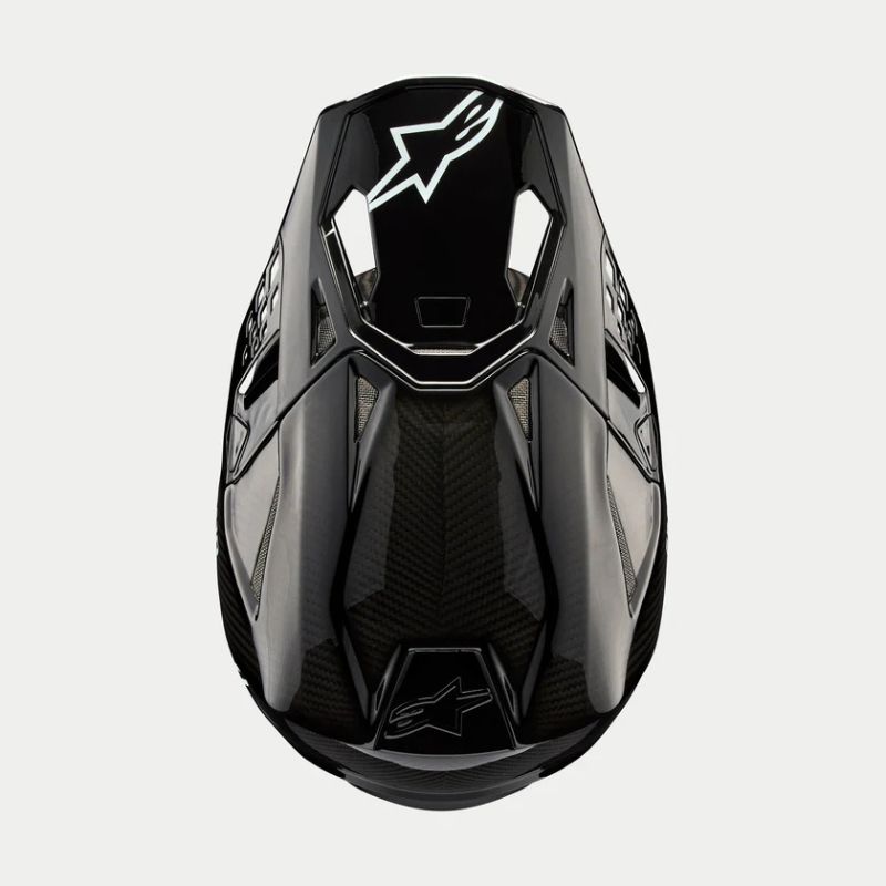 CASCO ALPINESTAR SUPERTECH S-M10 SOLID BLACK GLOSSY CARBON