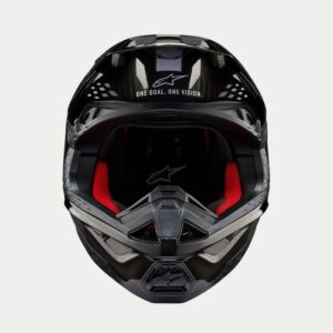 CASCO ALPINESTAR SUPERTECH S-M10 SOLID BLACK GLOSSY CARBON