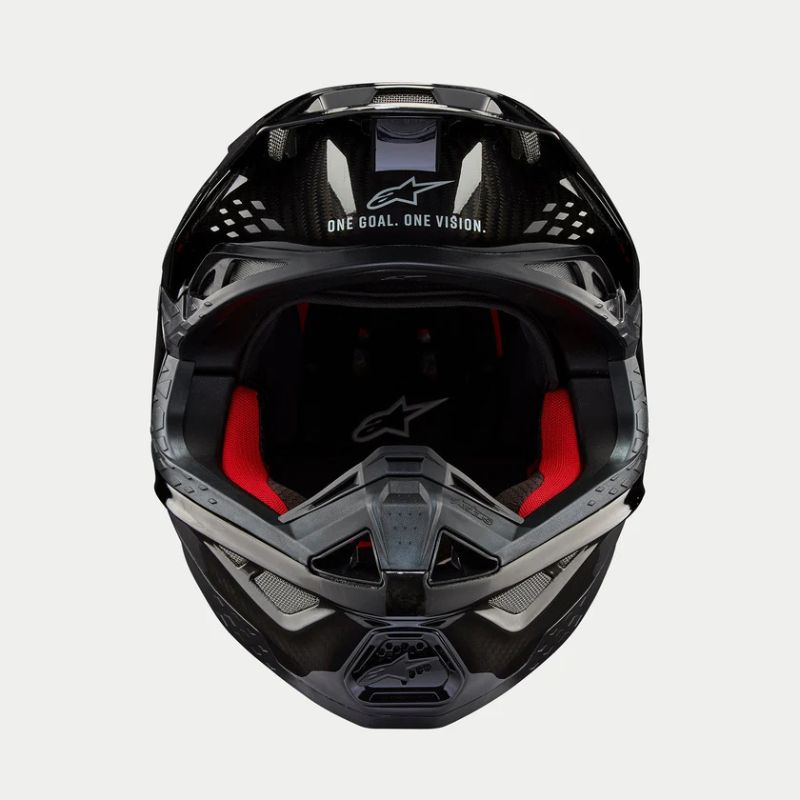 CASCO ALPINESTAR SUPERTECH S-M10 SOLID BLACK GLOSSY CARBON