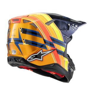 CASCO ALPINESTAR SUPERTECH S-M10 TLD EDITION 25 ECE 22.06 DARK BLUE ORG YLW FLUO RED GLOSSY