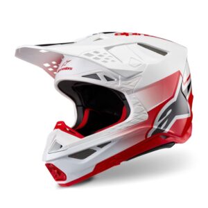 CASCO ALPINESTAR SUPERTECH S-M10 UNITE RED WHITE GLOSSY