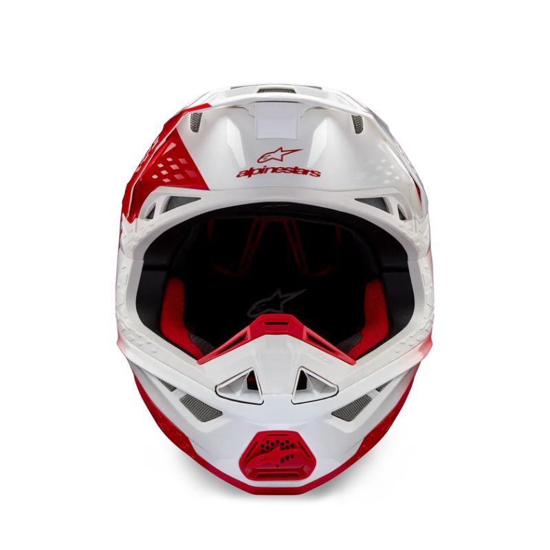 CASCO ALPINESTAR SUPERTECH S-M10 UNITE RED WHITE GLOSSY