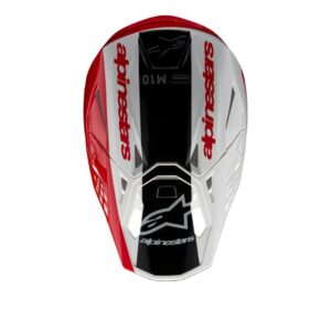 CASCO ALPINESTAR SUPERTECH S-M10 UNITE RED WHITE GLOSSY