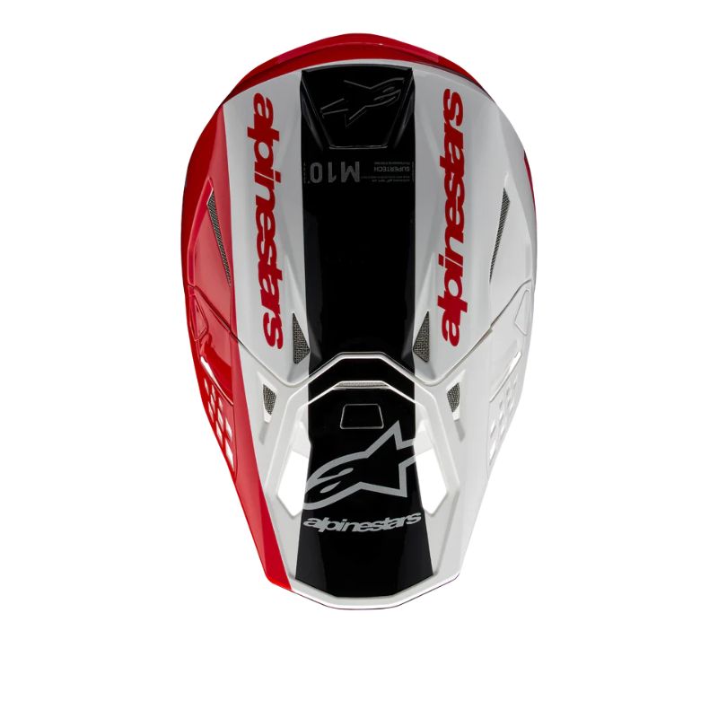 CASCO ALPINESTAR SUPERTECH S-M10 UNITE RED WHITE GLOSSY